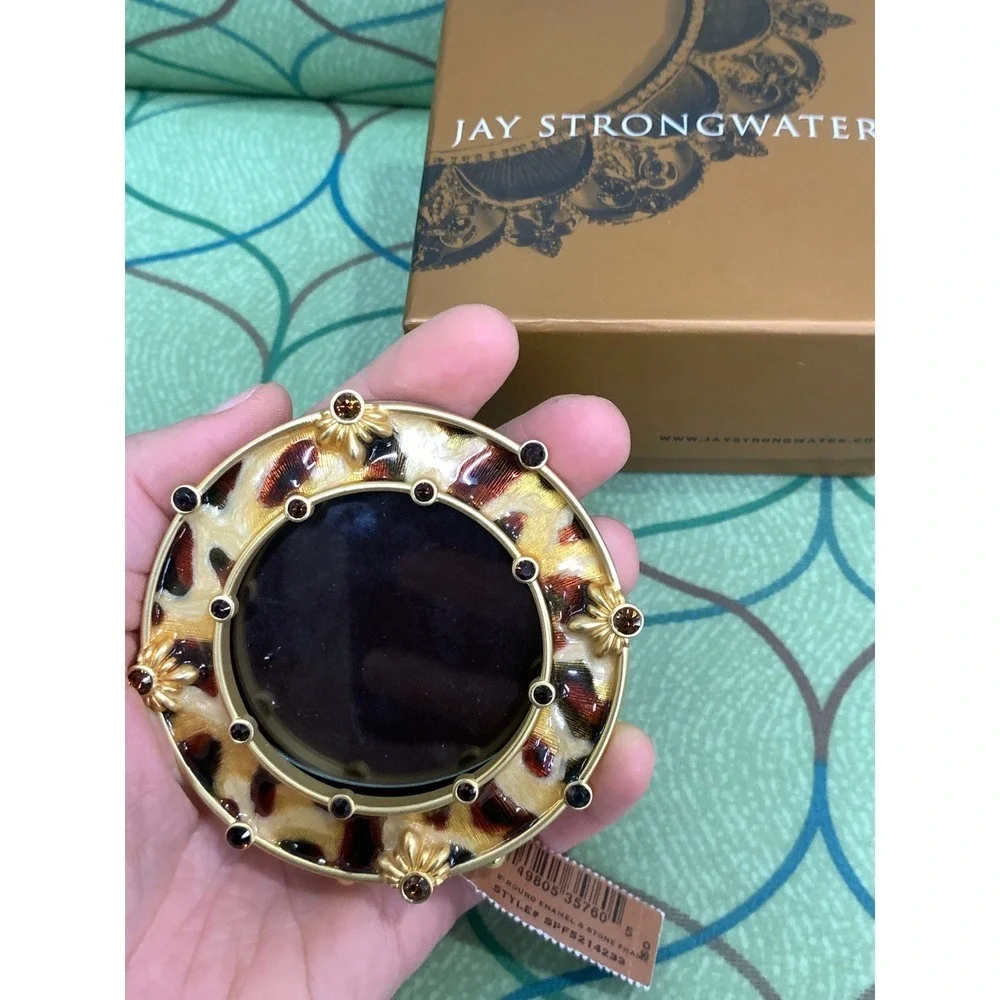 NWT in box Jay Strongwater‎ Round Animal Print Frame